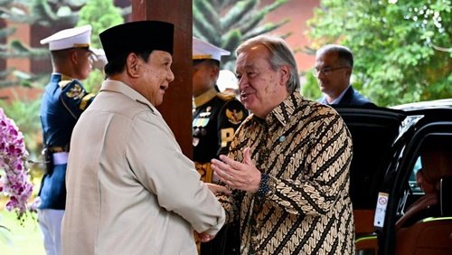 Presiden Prabowo Sambut Kunjungan Sekjen PBB António Guterres di Hambalang